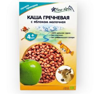 Fleur Alpine Milk Buckwheat Cereal with Apple for Babies from 4 months 200g from Germany