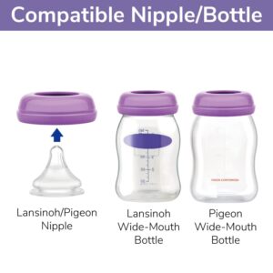 Maymom Bottle Dome Cap, Bottle Top, Sealing Disk Compatible with Lansinoh Bottle, Momma Bottles, Not Original Lansinoh Pump Parts, Signature Pro,Smartpump, Manual Breastpump