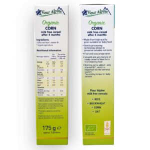 Fleur Alpine Corn Cereal 175g for Babies from 5 months From Germany New Packaging