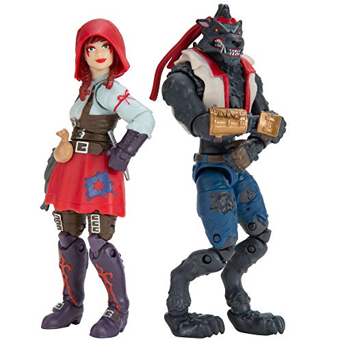 Fortnite Turbo Builder Set, 2 Figure Pack - 4 Inch Fable and Dire Collectible Action Figures - Plus 82 Building Materials, 2 Weapons, 3 Harvesting Tools - Collect Them All