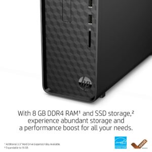HP Slim Desktop, AMD Athlon Gold 3150U, 8GB RAM, 256 GB SSD, Windows 11 (S01-aF0020, Black)