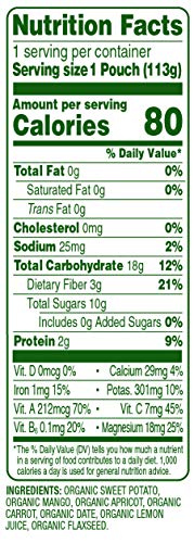 Sprout Organic Baby Food, Stage 4 Toddler Pouches, Sweet Potato Veggie Power Pack, 4 Oz Purees (Pack of 12)