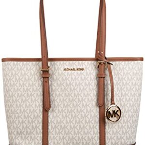 Michael Kors Jet Set Travel Signature Small Top Zip Shoulder Tote Vanilla