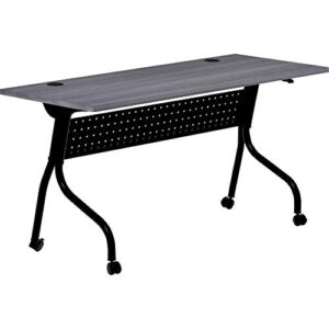 llr59487 - lorell charcoal flip top training table