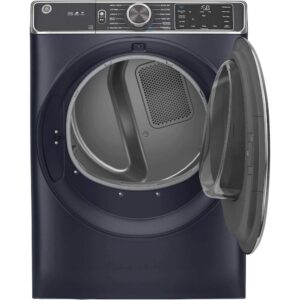 GE GFD85GSPNRS 28" Front Load Gas Dryer with 7.8 cu. ft. Capacity Stainless Steel Drum Built-in WiFi Sanitize Cycle and Damp Alert in Royal Sapphire