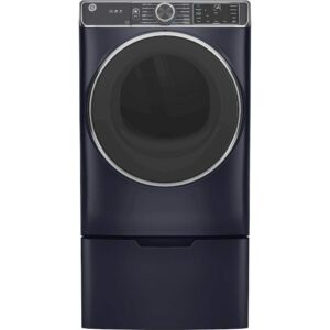 GE GFD85GSPNRS 28" Front Load Gas Dryer with 7.8 cu. ft. Capacity Stainless Steel Drum Built-in WiFi Sanitize Cycle and Damp Alert in Royal Sapphire