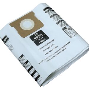 3 Replacement VF3503 Bags. Compatible with Ridgid 5-9 Gallon Wet/Dry Vacuum Units. High Efficiency Multi-Layer Collection Bags.