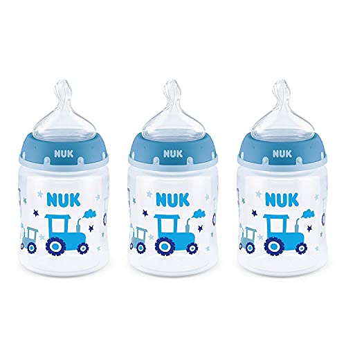 NUK Perfect Fit Baby Bottle (5 Ounce (Pack of 3), Dots)