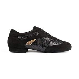 portdance ladies dance shoes pd01 - sole: suede - size: eur 41 black
