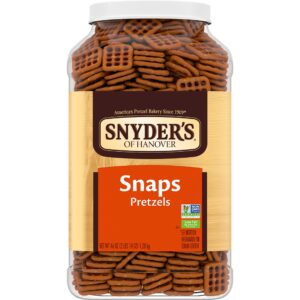 snyder's of hanover pretzel snaps, 46 oz canister