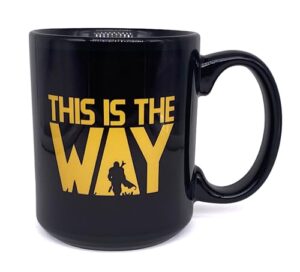 house party 2k20 star wars mug this is the way quote coffee mug, the mandalorian tv series inspired, 11oz black ceramic