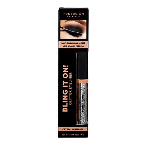 Profusion Cosmetics Bling It On! Glitter Eyeliner With Multi-Dimensional Glitter (Crystal Diamond)