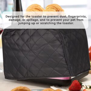 Qifuwanjingfeng Two Slice Bread Machine Cover, Universal Size Kitchen Appliance Cover for Bread Machine, Black Bread Machine Cover, Ideal Gift for Women