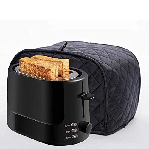 Qifuwanjingfeng Two Slice Bread Machine Cover, Universal Size Kitchen Appliance Cover for Bread Machine, Black Bread Machine Cover, Ideal Gift for Women