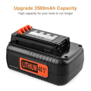 ANTRobut 3500mAh 40V Lithium Battery for Black and Decker 40V LBX1540 LBX2040 LBX2540 LBXR36 LBXR2036 Replacement Black Decker 40V Battery