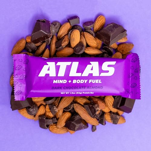 Atlas Protein Bar, 20g Protein, 1g Sugar, Clean Ingredients, Gluten Free (Whey Variety, 12 Count (Pack of 1))