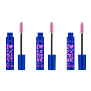 essence | i love extreme volume mascara waterproof (pack of 3) | vegan & cruelty free | free from parabens-alcohol, & microplastic particles