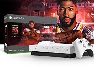 Microsoft Xbox One X 1TB SSD Enhanced NBA 2K20 Hyperspace Limited Edition White Night Sky Console, NBA 2K20 Full Game, 1 Month Xbox Live Gold and Game Pass Bundle