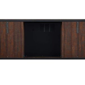 HearthPro Matthew Media Entertainment Console with Metal Frame & Fireplace - Brown Wood, SP6556-OF