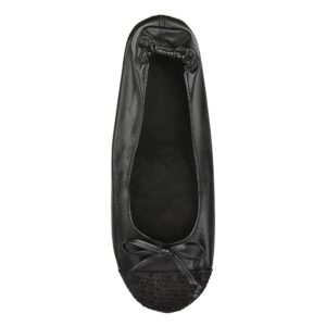 Rolly Flats, Black Sequin Tip, Medium