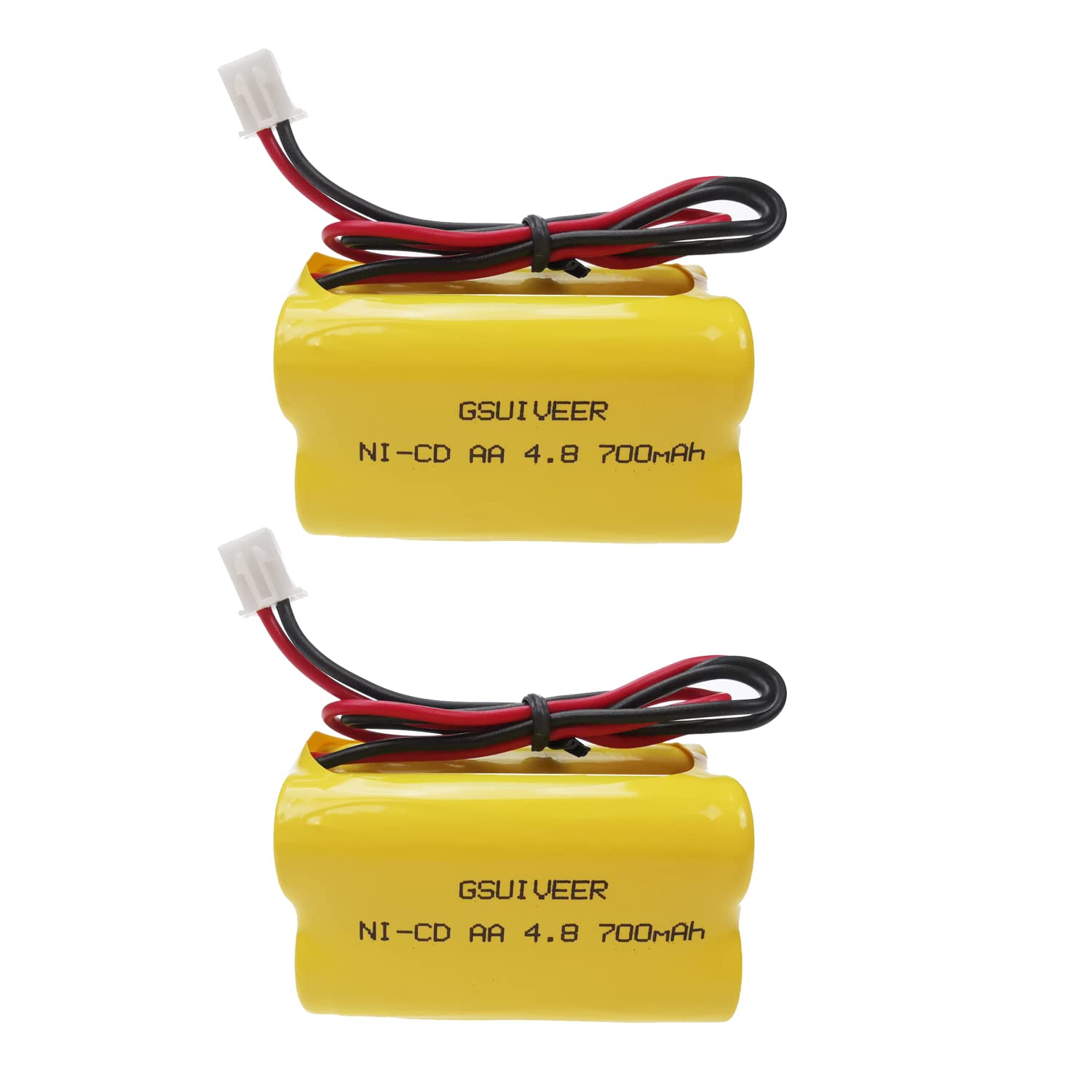 GSUIVEER BL93NC487 BL93NC484 BAA48R Ni-Cd 4.8V 700mAh Exit Sign Emergency Light Battery Replacement (2 Pack)