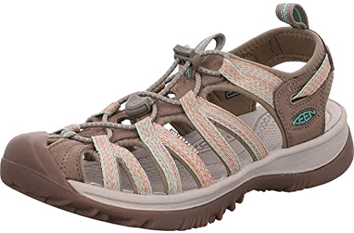 KEEN Whisper Sandal - Women's Taupe/Coral, 7.5