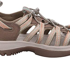 KEEN Whisper Sandal - Women's Taupe/Coral, 7.5