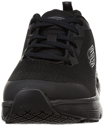 Skechers Women's Athletic lace up Arch Fit Sr Health Care Professional Shoe, Black, 8