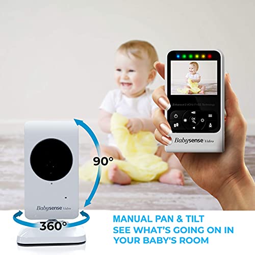 Babysense Video & Baby Movement Monitor - Bundle Pack - Babysense Video Baby Monitor V24R Camera and Audio & Babysense 7 Under-The-Mattress Baby Movement Monitor - 2 in 1