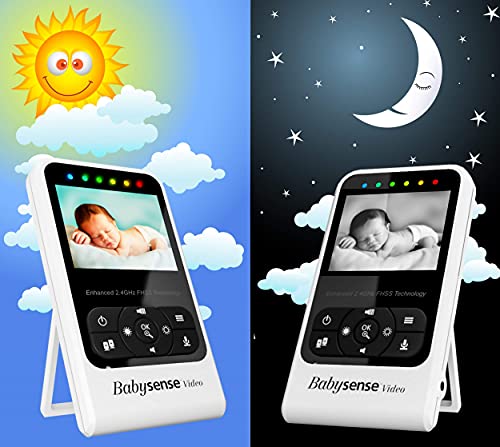 Babysense Video & Baby Movement Monitor - Bundle Pack - Babysense Video Baby Monitor V24R Camera and Audio & Babysense 7 Under-The-Mattress Baby Movement Monitor - 2 in 1