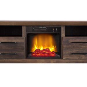 HEARTHPRO Perry Entertainment Media Console & 18" Firebox - Rustic Brown, SP6543-OF