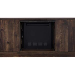 HEARTHPRO Perry Entertainment Media Console & 18" Firebox - Rustic Brown, SP6543-OF