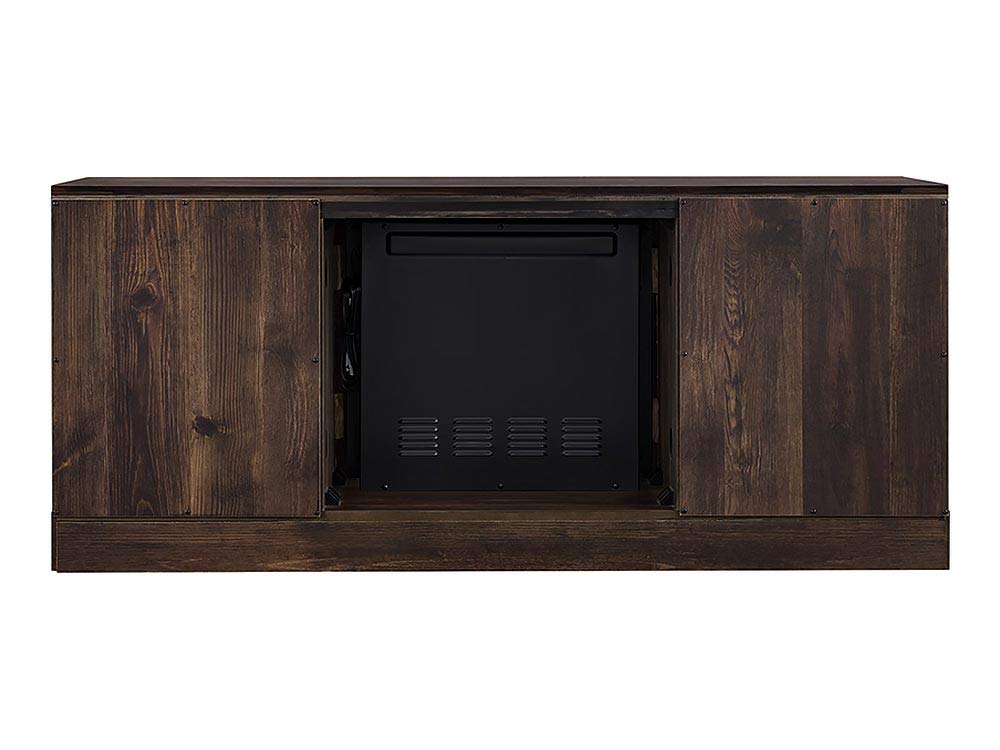 HEARTHPRO Perry Entertainment Media Console & 18" Firebox - Rustic Brown, SP6543-OF