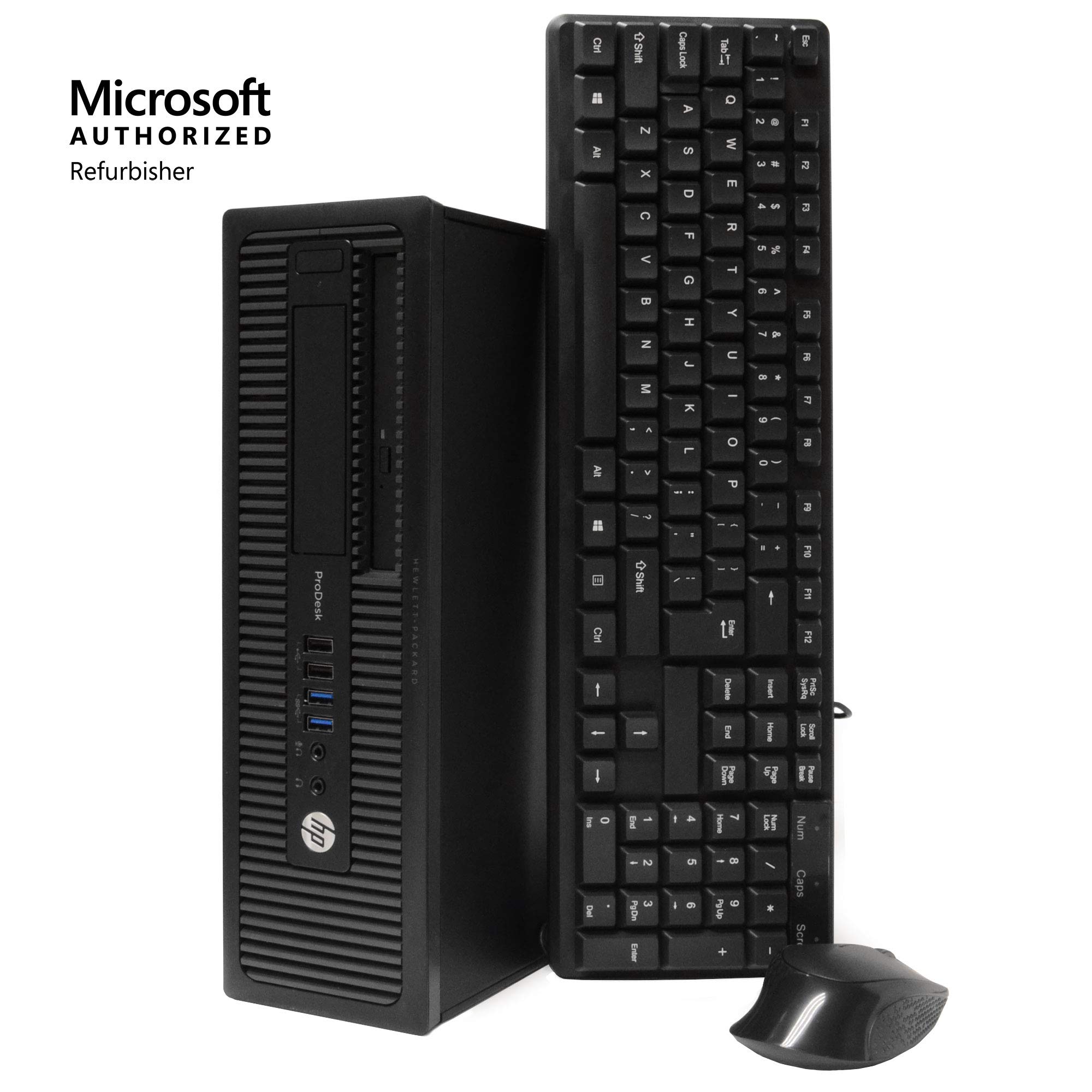 HP ProDesk 600G1 Desktop PC, Intel i5-4670, 8GB RAM, 512GB SSD, DVD, Windows 10 Pro, Microsoft Office 365 Personal, New 16GB Flash Drive, Wireless Keyboard & Mouse, WiFi, Bluetooth