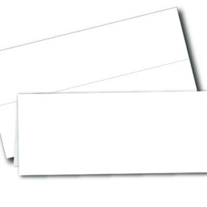 Printable Name Tent Cards - Large 3-1/2" x 11" - Blank Folding Paper for Place Cards/Table Cards - White 80lb Cover - 25 Pack