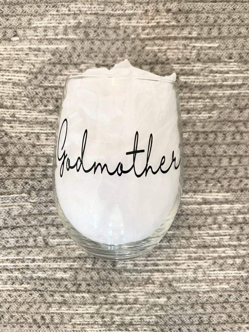 Godmother Gift, Godmother Proposal Gift, Godmother Box, Will you be my Godmother, Baptism Godmother, Godmother Wine glass, Godparent Gift