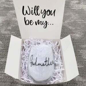 Godmother Gift, Godmother Proposal Gift, Godmother Box, Will you be my Godmother, Baptism Godmother, Godmother Wine glass, Godparent Gift