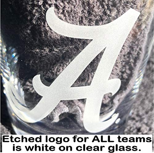 RFSJ Etched Satin Frost Logo Wine or Beverage Glass Set of 2 (Texas A&M)