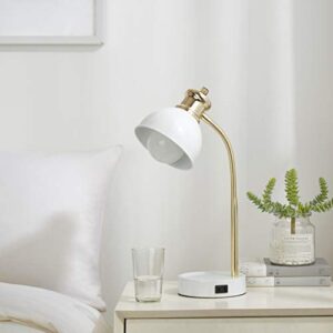 urban lifestyle charging lamp with catch-all base, gold