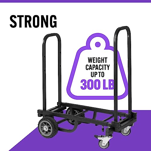 On-Stage UTC1100 Utility Cart - Versatile Heavy-Duty Rolling Storage Cart with Locking Wheels, Ergonomic Handle, and 330 lbs Capacity - Perfect for Musicians, Event Planners, Studios