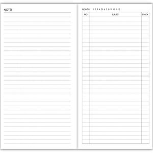 Nokingo 3-Pack Travelers Notebook Calendar, Travelers Notebook Inserts, Undated Travelers Notebook Monthly, 4.25"x8.25" Travelers Notebook Calendar Insert