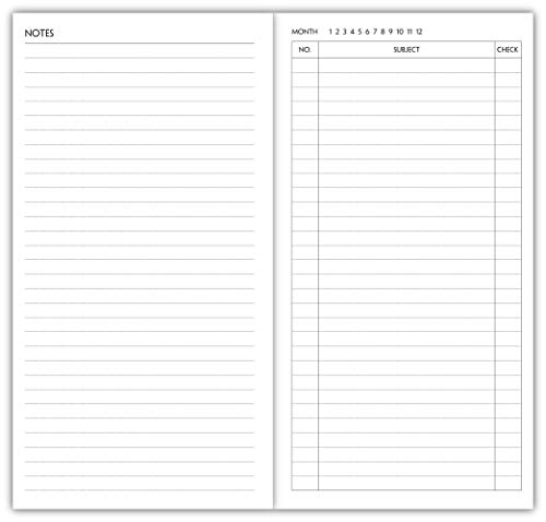 Nokingo 3-Pack Travelers Notebook Calendar, Travelers Notebook Inserts, Undated Travelers Notebook Monthly, 4.25"x8.25" Travelers Notebook Calendar Insert