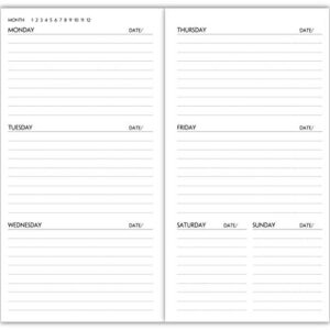 Nokingo 3-Pack Travelers Notebook Calendar, Travelers Notebook Inserts, Undated Travelers Notebook Monthly, 4.25"x8.25" Travelers Notebook Calendar Insert