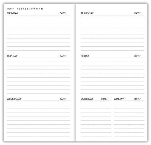 Nokingo 3-Pack Travelers Notebook Calendar, Travelers Notebook Inserts, Undated Travelers Notebook Monthly, 4.25"x8.25" Travelers Notebook Calendar Insert