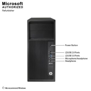 HP Workstation Z240 Tower Desktop, Intel Quad Core i5-6500 up to 3.6GHz, 16G DDR4, 1T, WiFi, BT 4.0, Windows 10 Pro 64 Bit-Multi-Language Supports English/Spanish/French(Renewed)