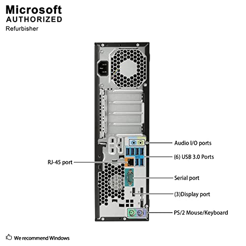 HP Z240 Small Form Factor Worksation, Intel Quad Core i5-6500 up to 3.6GHz, 16G DDR4, 512G SSD, WiFi, BT 4.0, DVD, Windows 10 Pro 64 Bit-Multi-Language Supports English/Spanish/French(Renewed)