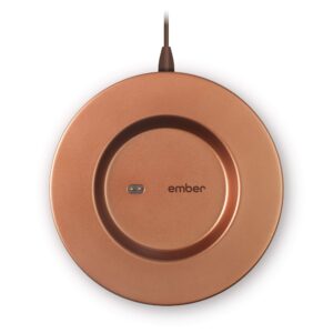 ember charging coaster 2, wireless charging for use with ember temperature control smart mug, copper