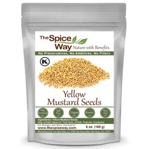 the spice way yellow mustard seed - (6oz) whole seeds for pickling, resealable bag