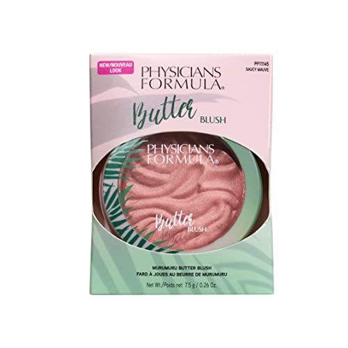 Physicians Formula Murumuru Butter Blush Makeup Powder, Saucy Mauve, Dermatologist Approved, Vegan