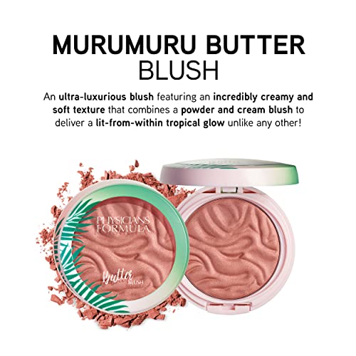 Physicians Formula Murumuru Butter Blush Makeup Powder, Saucy Mauve, Dermatologist Approved, Vegan